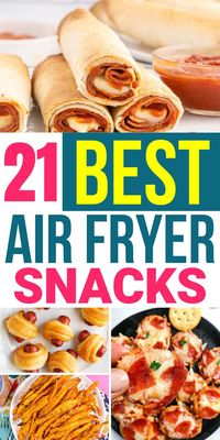 These air fryer snacks are so easy!! You have to see this list of the best snacks you can make in the air fryer! There's a ton of air fryer snack ideas, like air fryer pizza with Ritz, yum!