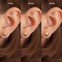 Ball Stud / Post Earring Size Chart in 7mm, 8mm, 9mm