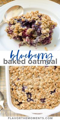 Overnight Blueberry Baked Oatmeal