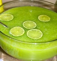 Green Party Punch ~ Lime Jello, Pineapple Juice, Orange Juice, Ginger Ale - This is delicious!  I have served it at bridal showers, baby showers, and birthdays.  Everyone loves it!