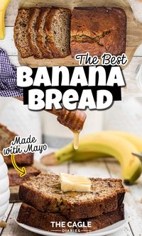 This easy banana bread recipe is a game changer! 🍌🍞 Made with ripe bananas, it’s perfectly moist, fluffy, and full of flavor. With a golden, slightly crispy crust and a soft, melt-in-your-mouth center, it’s the ultimate comfort food. Plus, it’s so simple to make with just a few pantry staples! Whether you love it plain, with chocolate chips, or walnuts, this recipe is totally customizable. Perfect for breakfast, snacks, or dessert! Ready in under an hour, this banana bread will become your go-to whenever you have overripe bananas. 🧑‍🍳💛  #BananaBread #EasyBananaBread #BananaBreadRecipe #MoistBananaBread #QuickBaking #ChocolateChipBananaBread #HomemadeBananaBread #ComfortFood #BananaBreadWithNuts