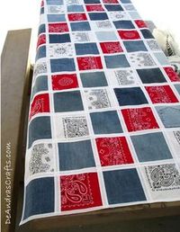 Denim & bandana table cloth