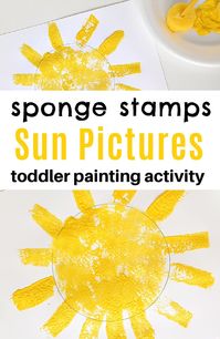 A fun and easy painting activity for toddlers and preschoolers - a fun summer craft idea.