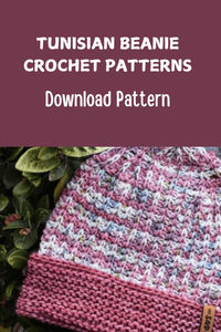 This Tunisian beanie crochet patterns are super easy to make.