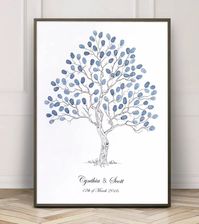 A2 Size Fingerprint Tree Wedding Guest Book twisted - Etsy