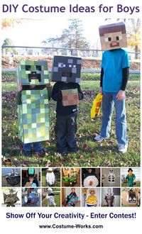 Minecraft Creatures - tons of DIY costume ideas for boys!