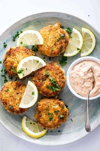 This authentic Crab Cake recipe is packed with flaky fresh crab meat, just a little panko texture, and flavorful citrus, dijon and Old Bay seasoning with a hint of spice. The BEST!!