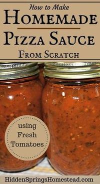 How to make homemade from scratch pizza sauce using fresh tomatoes. It's the best authentic home canned pizza sauce using all fresh ingredients. Garlic, Olive Oil, Spices just pure sweetness. This easy recipe will have you making your own homemade pizza sauce.