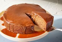 Date Cake with Caramel Sauce