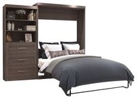 101" Queen Wall bed kit, Bark Gray - Transitional - Murphy Beds - by Homesquare | Houzz