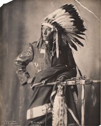 Bird Head, Сиу. Фотография F.A. Rinehart, Oмаха, Небраска. Период 1899. John Painter Collection of American Indian & Western Photography  Cowan's 6/10/2016 - American History.