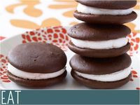 Yum! A classic Whoopie Pie recipe. A sweet after school treat.