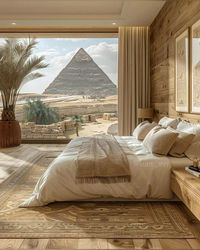 #travel #egypt #pyramid #hotelroom