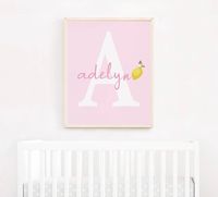 Lemon Nursery Decor Personalized Citrus Nursery Art Lemon - Etsy