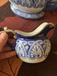 Bombay Company Blue And White Teapot, Creamer, And Sugar 5 Piece Set | eBay