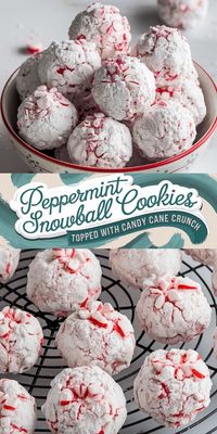 These peppermint snowball cookies are a winter wonderland in every bite. Buttery and tender, they’re coated in powdered sugar and topped with bits of crushed candy canes for a festive crunch. The soft peppermint flavor makes them perfect for holiday gatherings or gifting. Quick to make and even quicker to enjoy, they’re a delightful addition to your Christmas cookie lineup. #SnowballCookies #PeppermintDesserts #HolidayBaking #ChristmasTreats