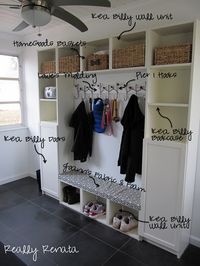 Melissa wants a mudroom...Will have to keep this in mind.