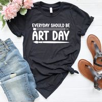 Art Tee, Artist Gifts - With over 39,000 sales and more than 5,000 reviews, we have experience in providing a t-shirt you will love. Our shirt options feel soft and comfortable made from cotton (heather colors also contain polyester).  - Soft t-shirts with quality shirt print - Fast customer service - We are here to help answer any questions! - Many different color and size options SIZING INFO Our unisex tees have a regular t-shirt fit. Width and length measurements for all sizes can be seen in