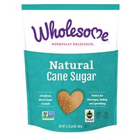 Wholesome! | Natural Cane Sugar | Ingredient: Evaporated Cane Juice |  Made from cane grown in Malawi, Africa. Produced from freshly squeezed cane juice. Evaporated cane juice is produced from the first crystallization of African cane juice | Use as a one-for-one replacement for refined sugar | 1 cup Natural Cane Sugar ＝ 1 cup table sugar | #fairtrade #nongmo #glutenfree #vegan #kosher #canesugar #rawsugar #vegansugar #fairtradesugar #nongmosugar