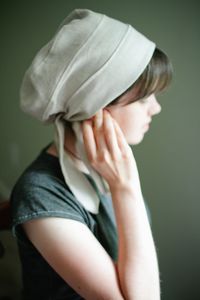 Snood Natural Linen Snood Head Covering Women & by SowersofHope, $25.00