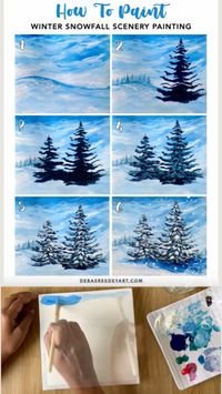 Learn to paint different types of snowy pine trees using 4 different brushes and then create artworks using them. You can use your masterpieces as home decor or for gifting this holiday season. Guided tutorial with step-by-step instruction which is easy for any beginner to follow along and learn. More details: debasreedeyart.com/classes or simply click the link. 9 Modules containing, 60+ step-by-step VIDEO guides and over 9 hours of visual aid instruction.