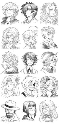 160428 - Headshot Commissions Sketch Dump 19 by Runshin