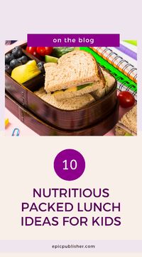 Elevate your kids' lunch game with our "10 Nutritious Kids Packed Lunch Ideas." 🥪🍏 Discover easy, delicious, and healthy lunch options for school. From clean eating snacks to wholesome meals, these ideas make lunchtime fun and nutritious. Fuel their school day with goodness! 🎒📚