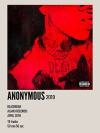 minimal aesthetic polaroid album poster for anonymous by blackbear