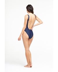 Onia Bridget Ribbed One Piece Swimsuit Nylon Spandex - Deep Navy XS