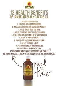 13 Health Benefits of Jamaican Black Castor Oil Go to www.tropicisleliving.com…