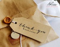 FREE custom printable "Thank You" tag. #love #ideas #wedding http://blisspaperboutique.com/free-custom-printable-thank-tag/