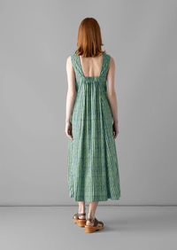 Stripe Block Print Cotton Dress | Greengage | TOAST