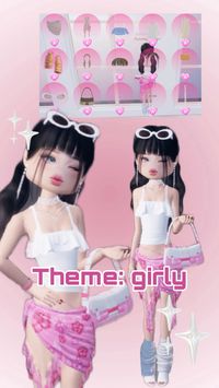 Girly outfits dress to impress ,1st , Roblox , DTI , Girly , cute , pink , dress to impress