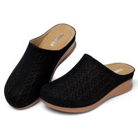 PRICES MAY VARY. Slip on Shoes Women: Four seasons commuter clogs, a slip-on easy to wear and take off, non-slip durable rubber soled shoes, strong grip, will not slip on the beach or rainy day, suitable for home, garden gardening, beach, outdoor and other activities. Soft Insoles: Womens clogs and mules, comfortable sandals with soft support pads cushion and relieve stress for long wear all day, cushionaire clogs women, barefoot shoes women. Breathable Sandals: Mules for women flats are crafted