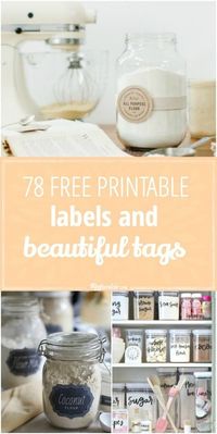 Organize and enrich your life with these 78 Free Printable Labels and Tags! via @tipjunkie