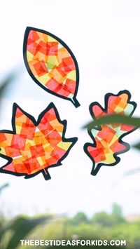 Leaf Suncatcher Craft - such a pretty fall craft!