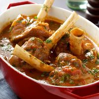 Moroccan Lamb Shanks...make Beef & Potato Hash and use extra potatoes & parsley for the lamb shanks.