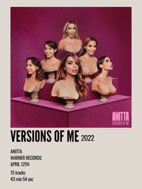 minimal aesthetic polaroid album poster for versions of me by anitta