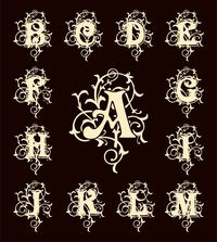 26 capital letters for monograms by Pgmart on @creativemarket