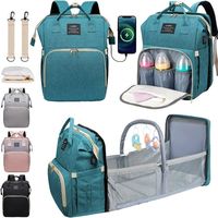 Diaper Bag Backpack, Baby Bag Diaper Bag with Changing Station Baby Girl Boy Waterproof Diaper Bag for Travel Baby Shower Gifts Size: 16" x 12" x 8".  Color: Green.