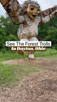 Visit Aullwood Park in Dayton,Ohio, to see the forest trolls!