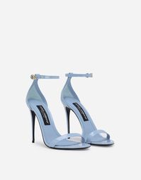 Find DOLCE & GABBANA Polished Calfskin Sandals on Editorialist. Polished calfskin sandals: Light blue 105-mm heel Kidskin insole with branded label Branded leather sole Item comes with a branded dust bag Made in Italy