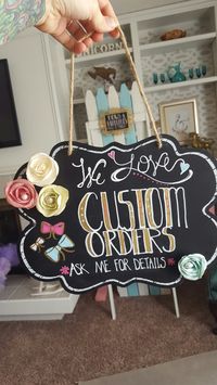 Diy craft show displays signage hand painted chalk board signs using paint pens custom order signs