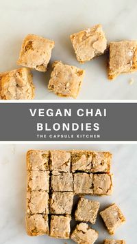 Vegan Chai Blondies