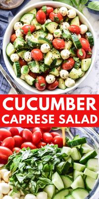 Switch up your caprese salad with the addition of cucumbers! This Cucumber Caprese Salad is light, flavorful, and perfect for summer. One of our favorite ways to use all those fresh garden veggies!