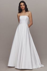 Jenny by Jenny Yoo Brynn Strapless A-Line Taffeta Wedding Gown