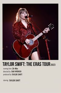 minimal polaroid movie/documentary poster for taylor swift: the eras tour