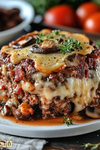 🥓🍖 Indulge in a savory twist on classic comfort food with this Loaded Meatloaf Recipe! Made with crispy bacon, a blend of ground beef and optional pork, and packed with aromatic onions, mushrooms, and Italian herbs. This hearty dish is topped with tangy ketchup and baked to perfection. Ready in just 1.5 hours, it serves 6 and is perfect for family dinners! Elevate your meal with this deliciously unique recipe! 🍽️✨ #Meatloaf #ComfortFood #RecipeIdeas #Yummy