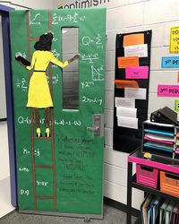 Voila! Our Black History Month door is complete! ✨ I have to admit my students were skeptical when I told them we’d be putting math on the… #classroomsetup #classroomideas #doordecor #bulletinboard #blackhistorymonth #classroomdoor