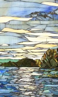 Sunset Lake detail - Mosaic by Debra D'Souza